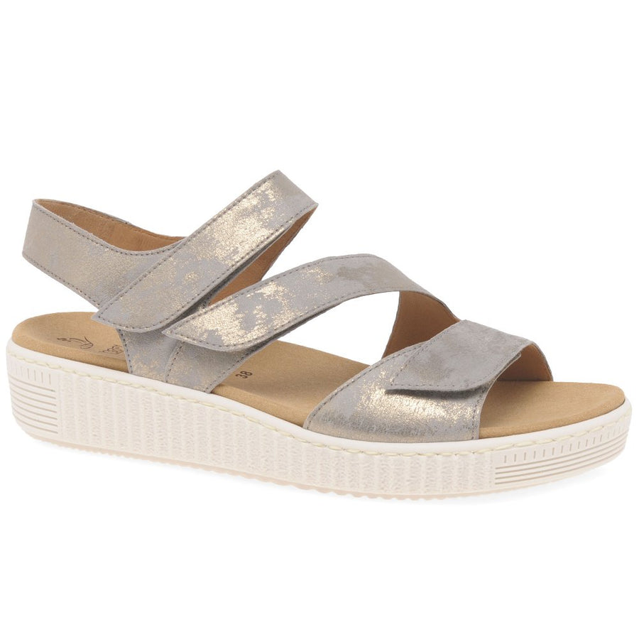 Gabor 43.600.62 Ladies Ball Metallic Velcro Sandal