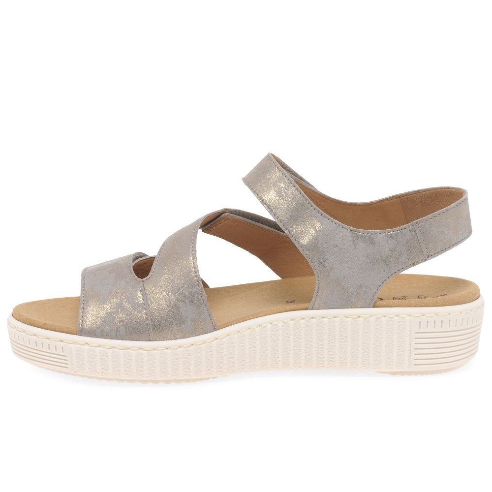 Gabor 43.600.62 Ladies Ball Metallic Velcro Sandal