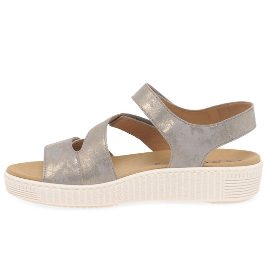 Gabor 43.600.62 Ladies Ball Metallic Velcro Sandal