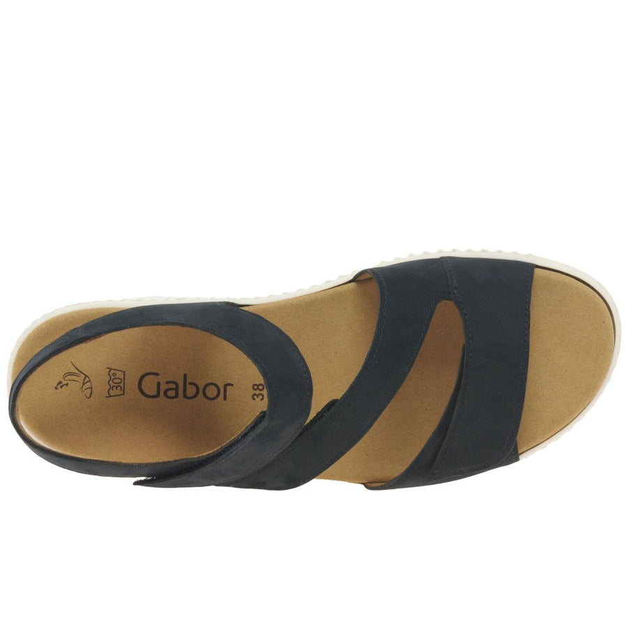 Gabor 43.600.16 Ladies Ball Nightblue Velcro Sandal