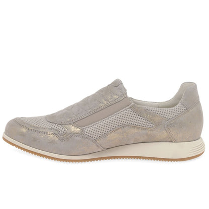 Gabor 46.408.95 Janis Ladies Metallic (Muschel) Casual Zip Trainer