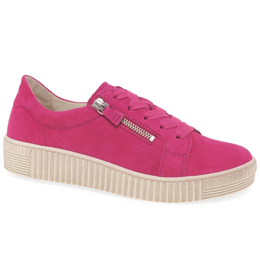 Gabor 43.334.15 Ladies Wisdom Pink Suede Trainers