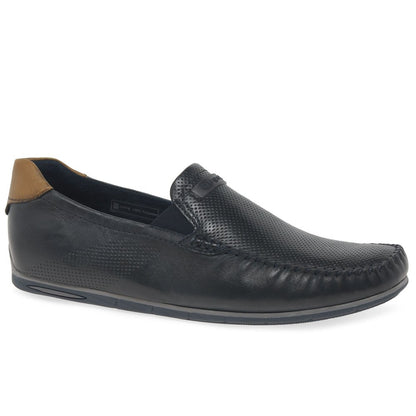 Bugatti 321-A2X6G-4000-4100 Mens Dark Blue Loafer