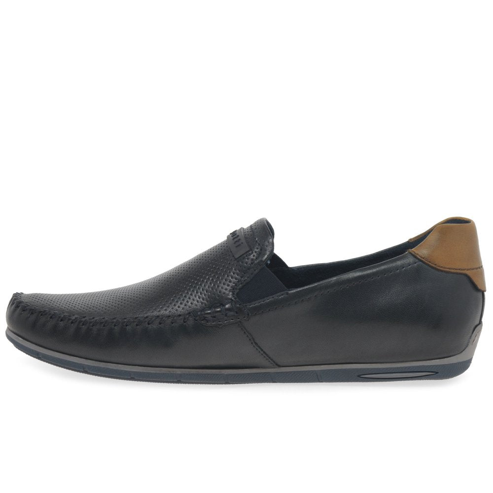 Bugatti 321-A2X6G-4000-4100 Mens Dark Blue Loafer