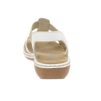 Rieker 65918-81 Ladies White Combi Sandal