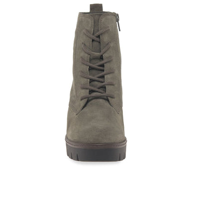 Gabor 54.781.10 Ladies Unity Wedge Mohair Suede Ankle Boot