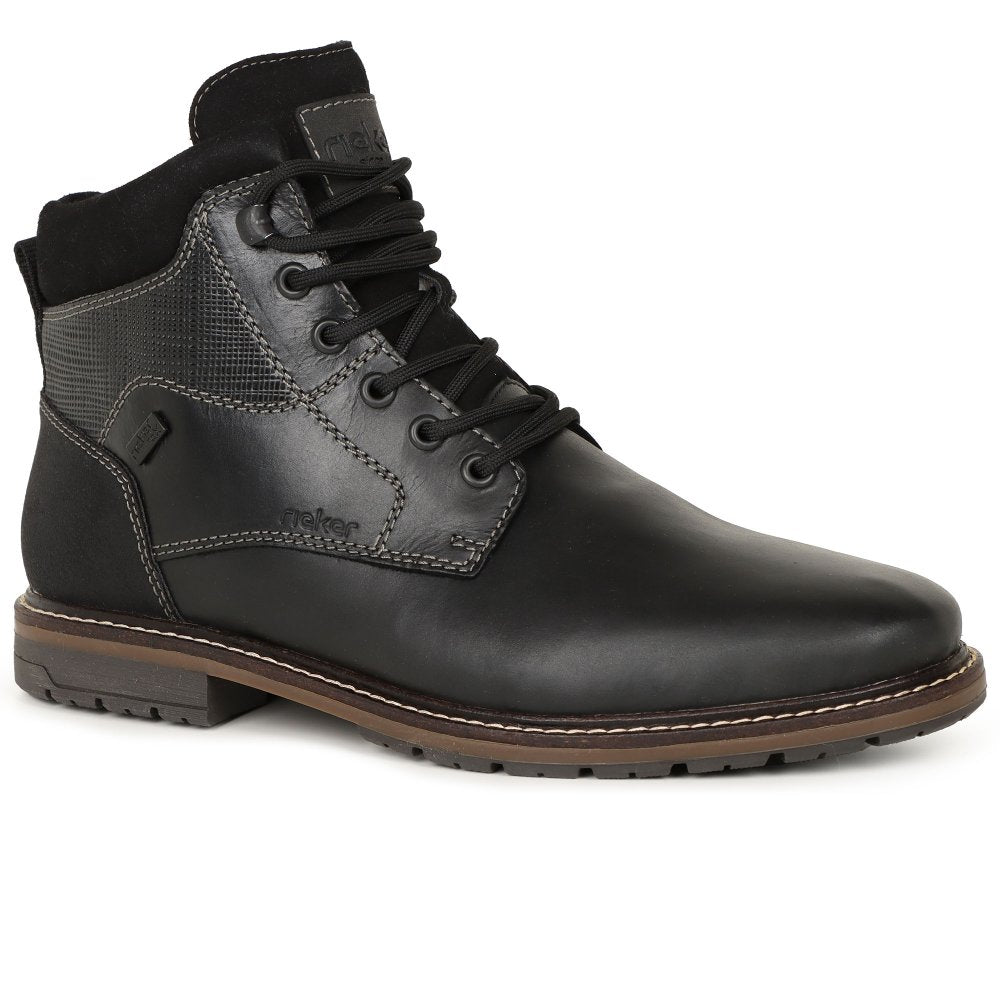 Rieker F4544-00 Mens Black Lace Boot