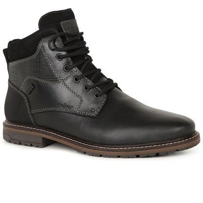 Rieker F4544-00 Mens Black Lace Boot