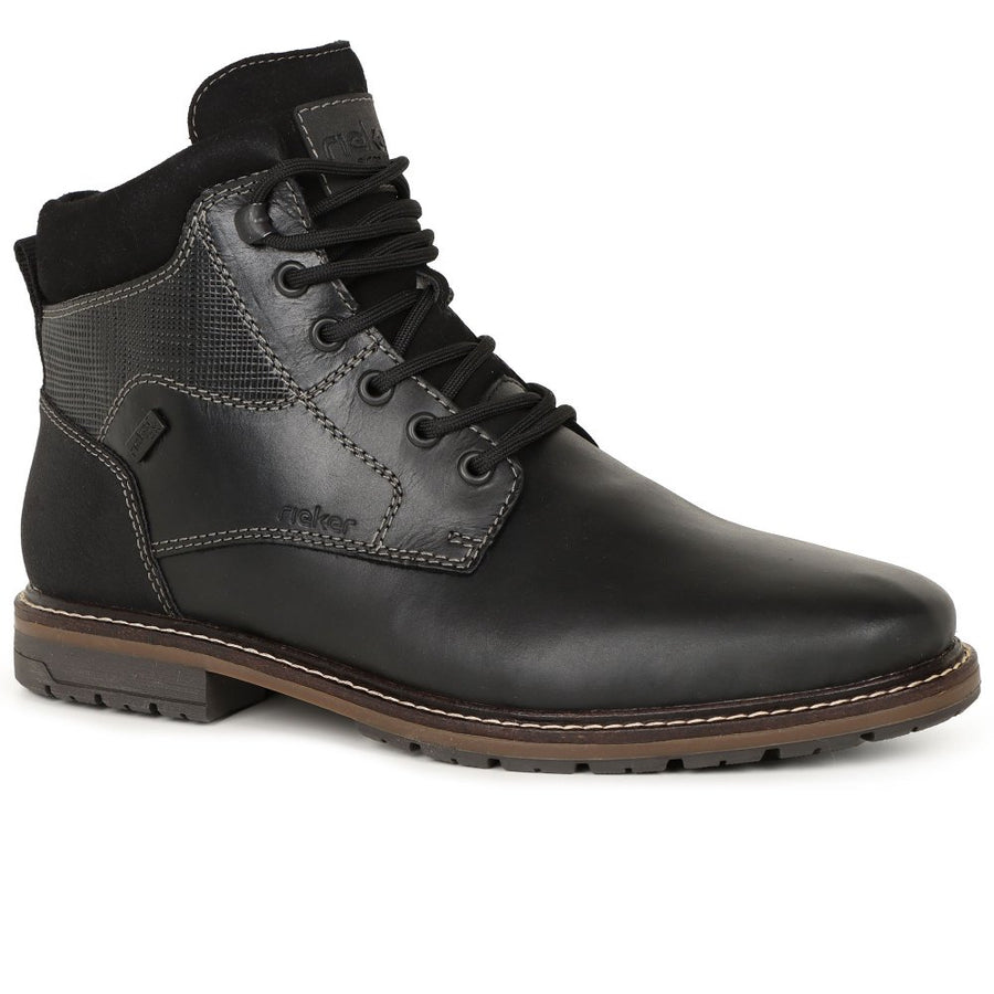 Rieker F4544-00 Mens Black Lace Boot