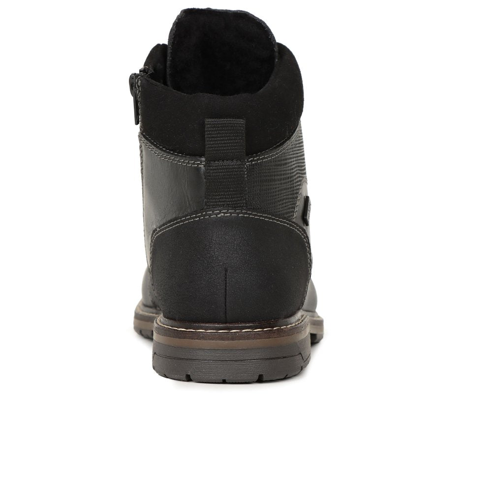 Rieker F4544-00 Mens Black Lace Boot