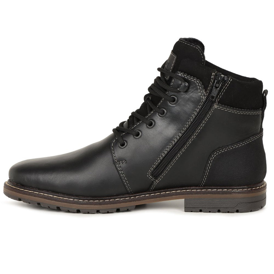 Rieker F4544-00 Mens Black Lace Boot