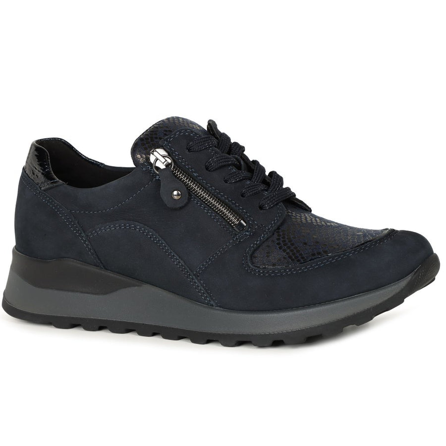 Waldlaufer H64007 307 194 Ladies Navy Trainer