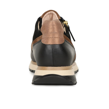 Gabor 76.376.67 Ladies Holywell Black Gold Trainer