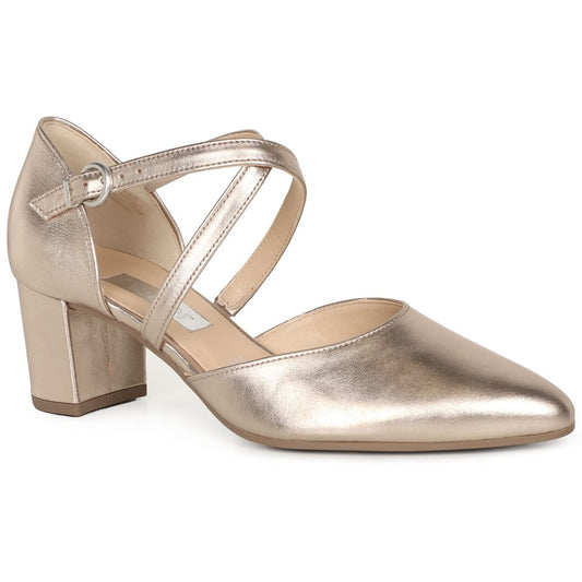 Gabor 61.343.32 Ladies Gisele Puder Block Heel Court Shoe