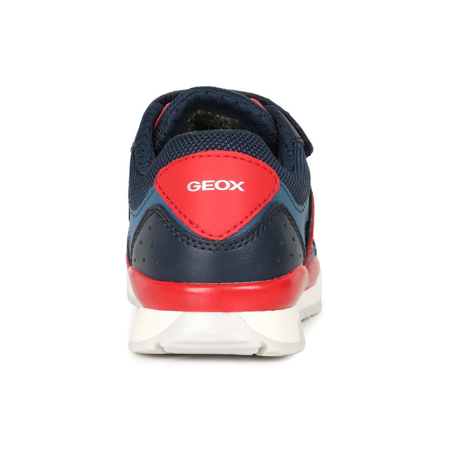 Geox J4515D J Pavel Boys Navy/Red Trainer