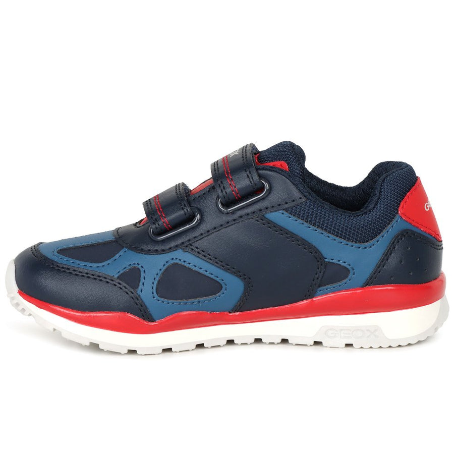 Geox J4515D J Pavel Boys Navy/Red Trainer