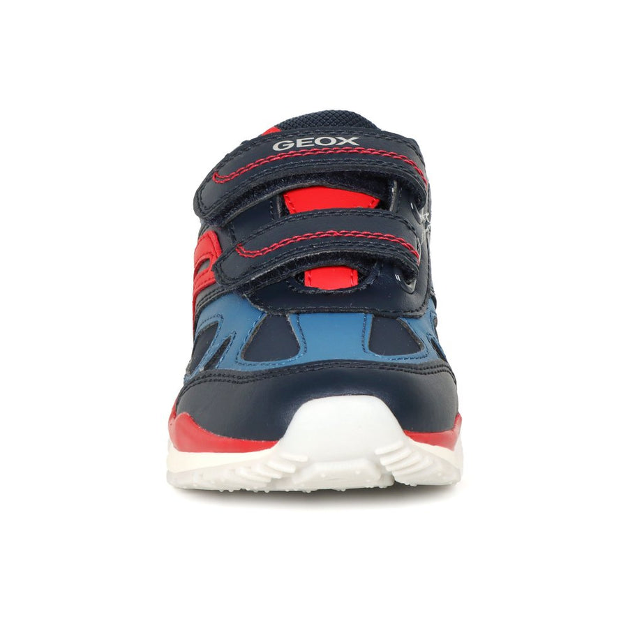 Geox J4515D J Pavel Boys Navy/Red Trainer