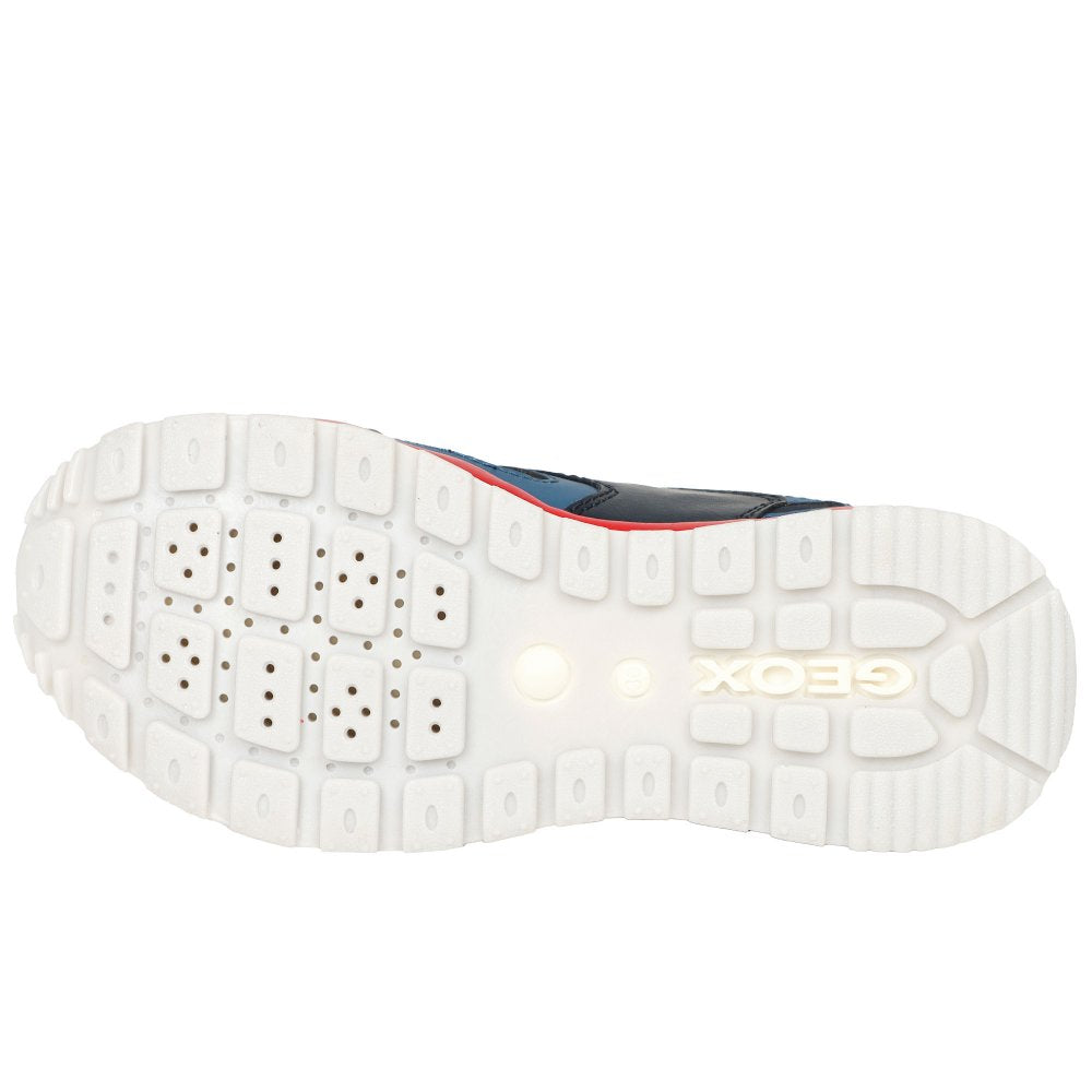 Geox J4515D J Pavel Boys Navy/Red Trainer
