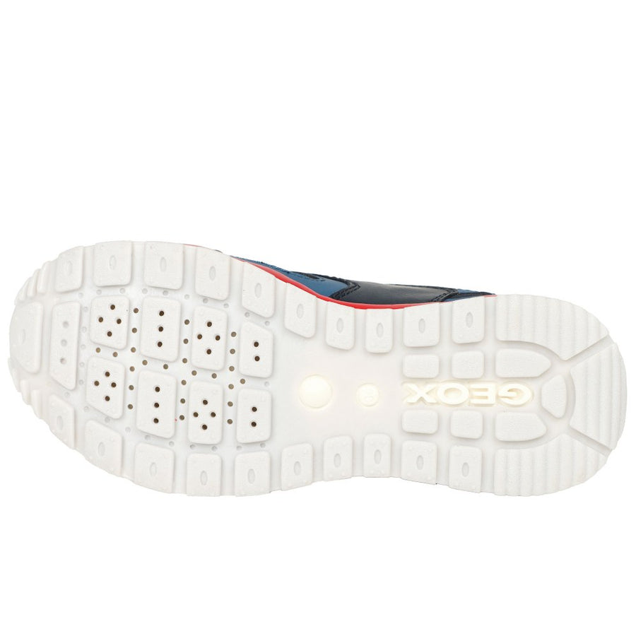 Geox J4515D J Pavel Boys Navy/Red Trainer
