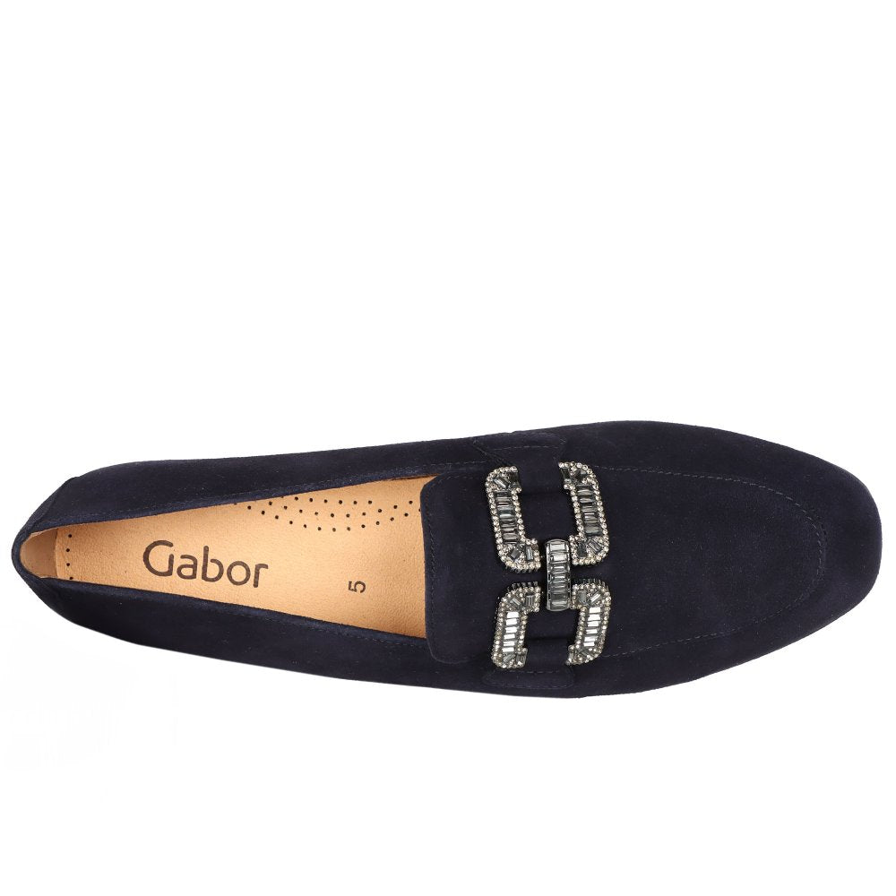 Gabor 65.210.16 Ladies Jackie Atlantik Leather Loafer