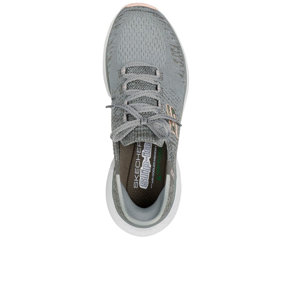 Skecher 150470 Ladies Edgeride Green/Orange (Grey) Slip-In