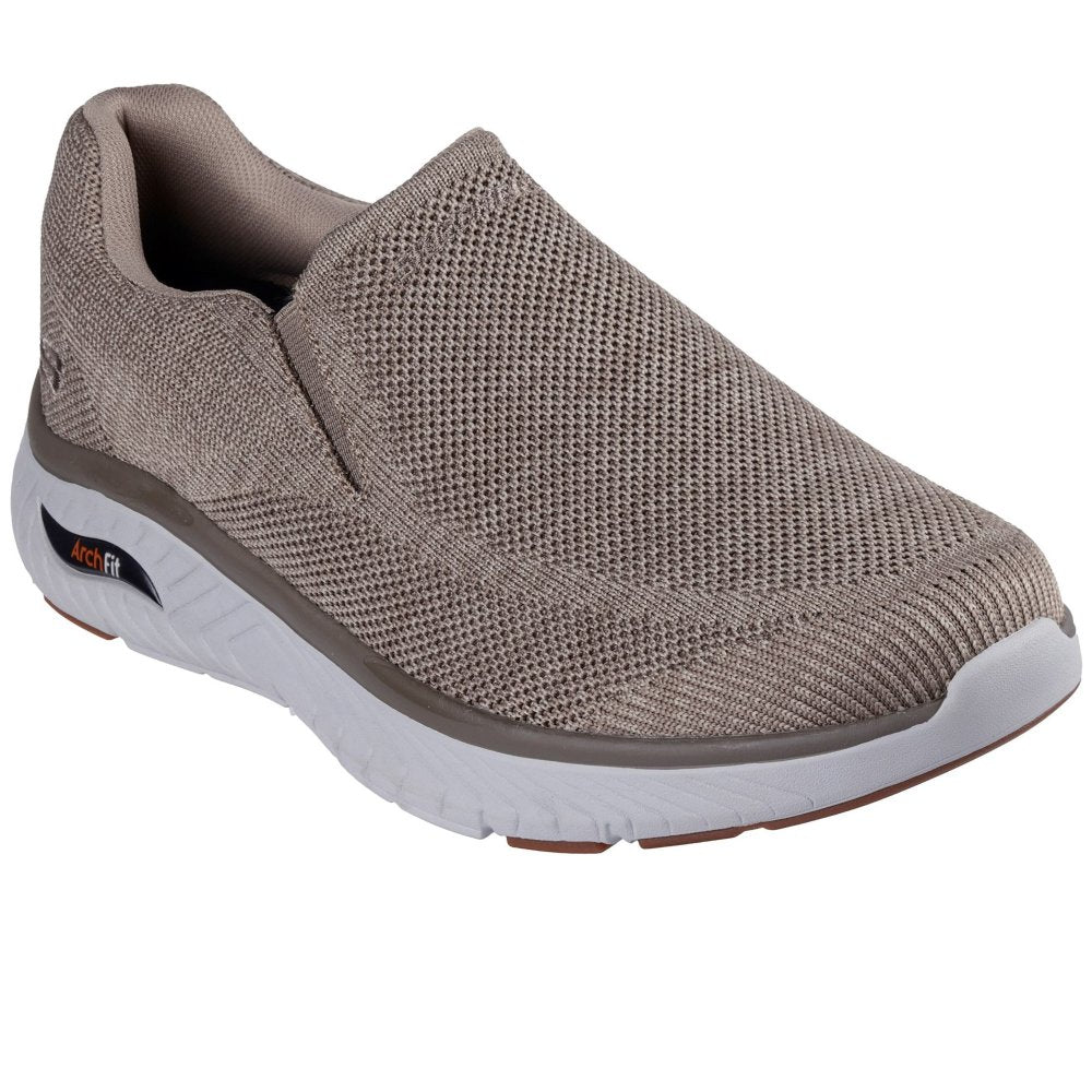 Skecher 205345 Mens Crosser Locke Taupe Archfit  Slip On