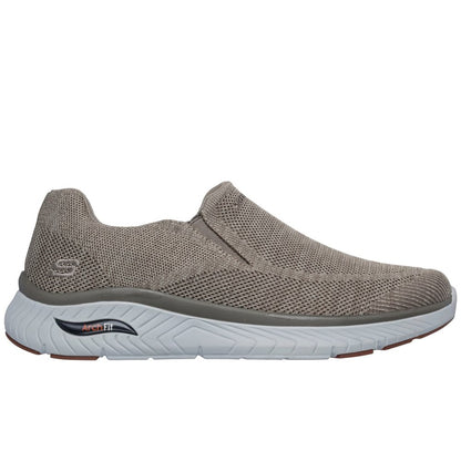 Skecher 205345 Mens Crosser Locke Taupe Archfit  Slip On