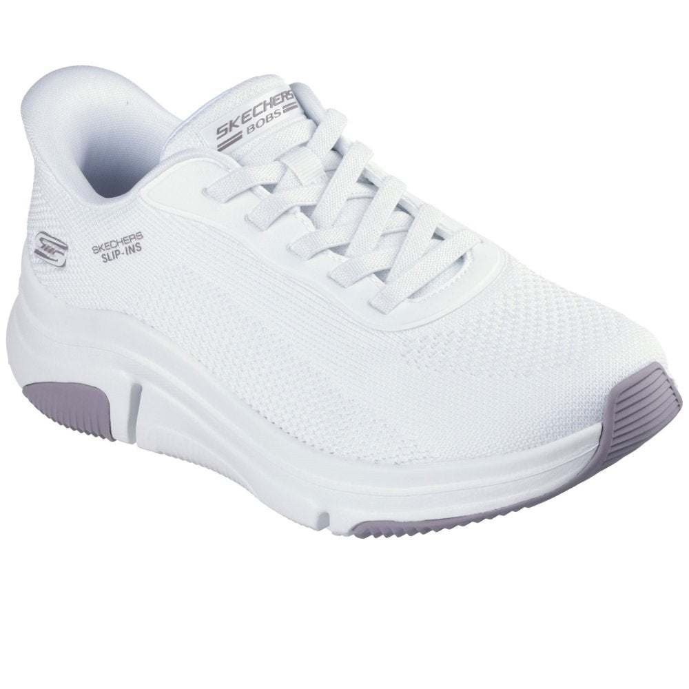 Skechers 117587 Ladies Bobs Sport Slip-In White Trainer