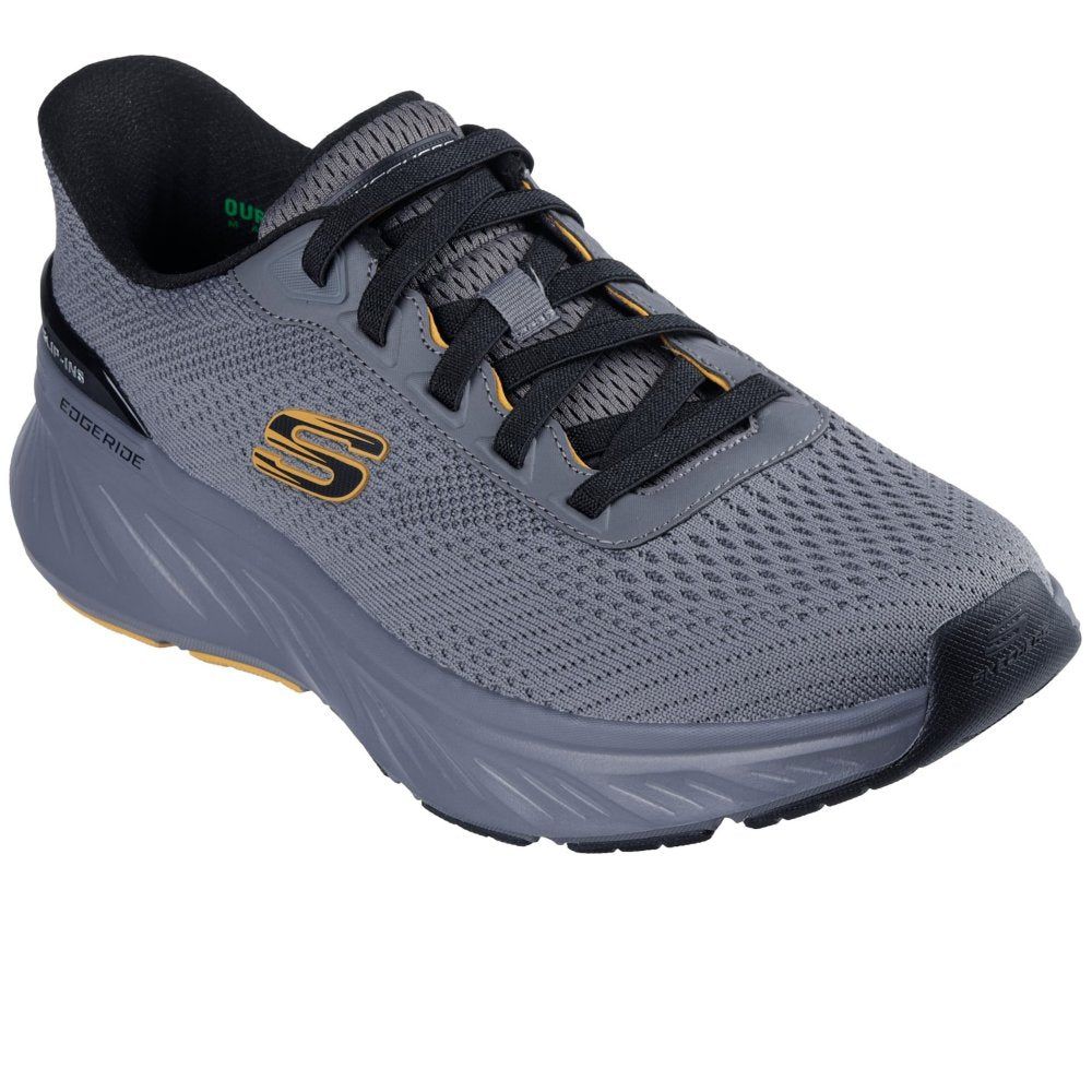 Skechers 232846 Mens Slip In Edgeride Charcoal/Yellow