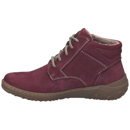 Josef  Seibel 90554 VL400 574 Ladies Waterproof Plum Lace up Boot.