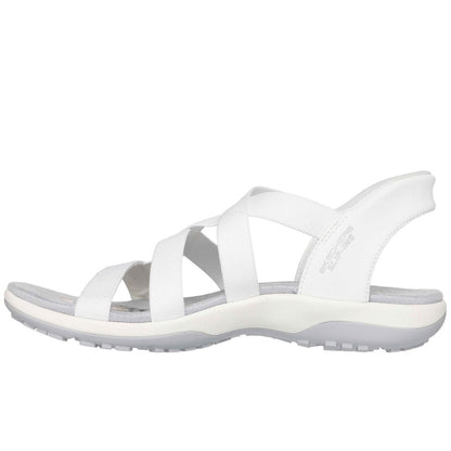Skecher 163460 Ladies Reggae Slim Slip In White Sandal