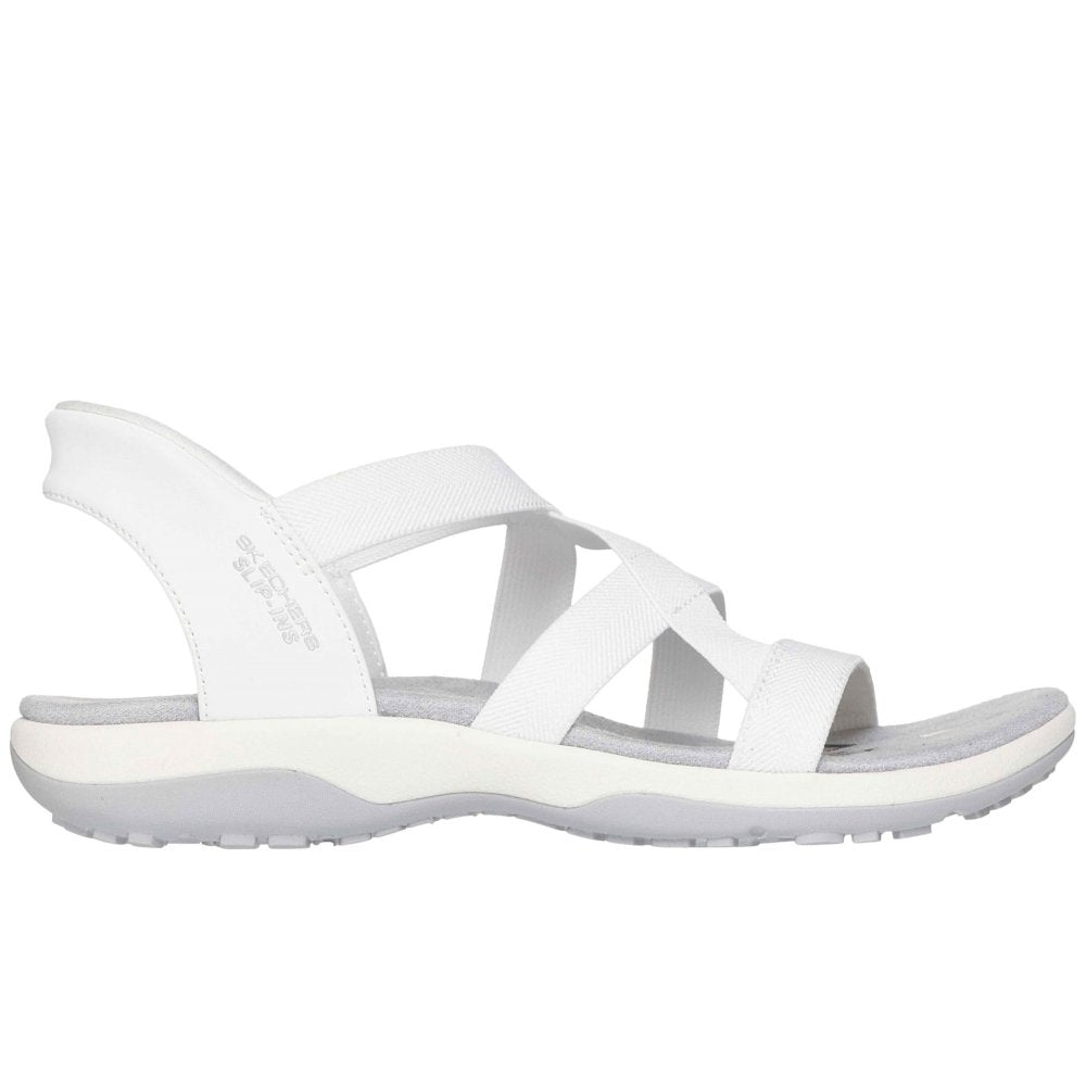 Skecher 163460 Ladies Reggae Slim Slip In White Sandal