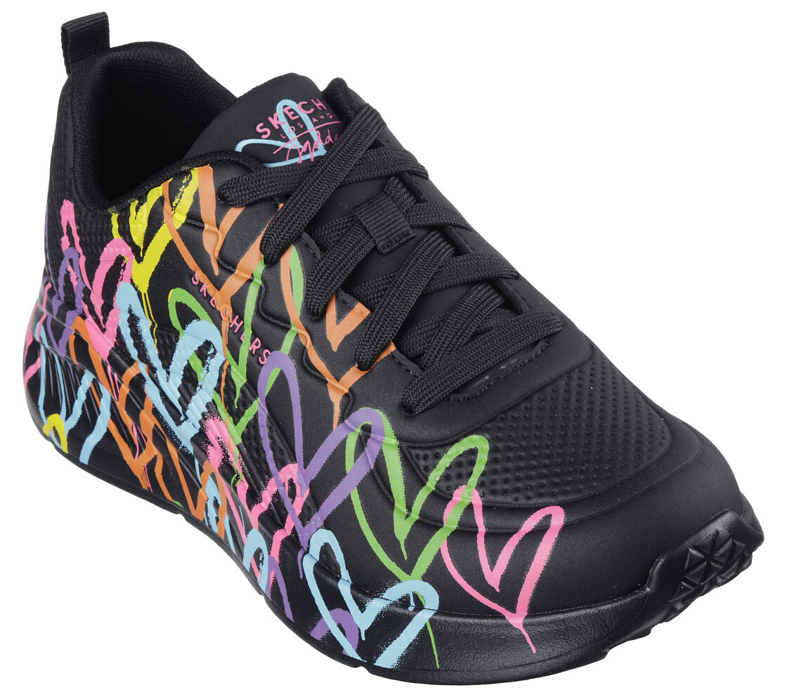 Skecher 177977 Uno Heart of Hearts Black  Multi