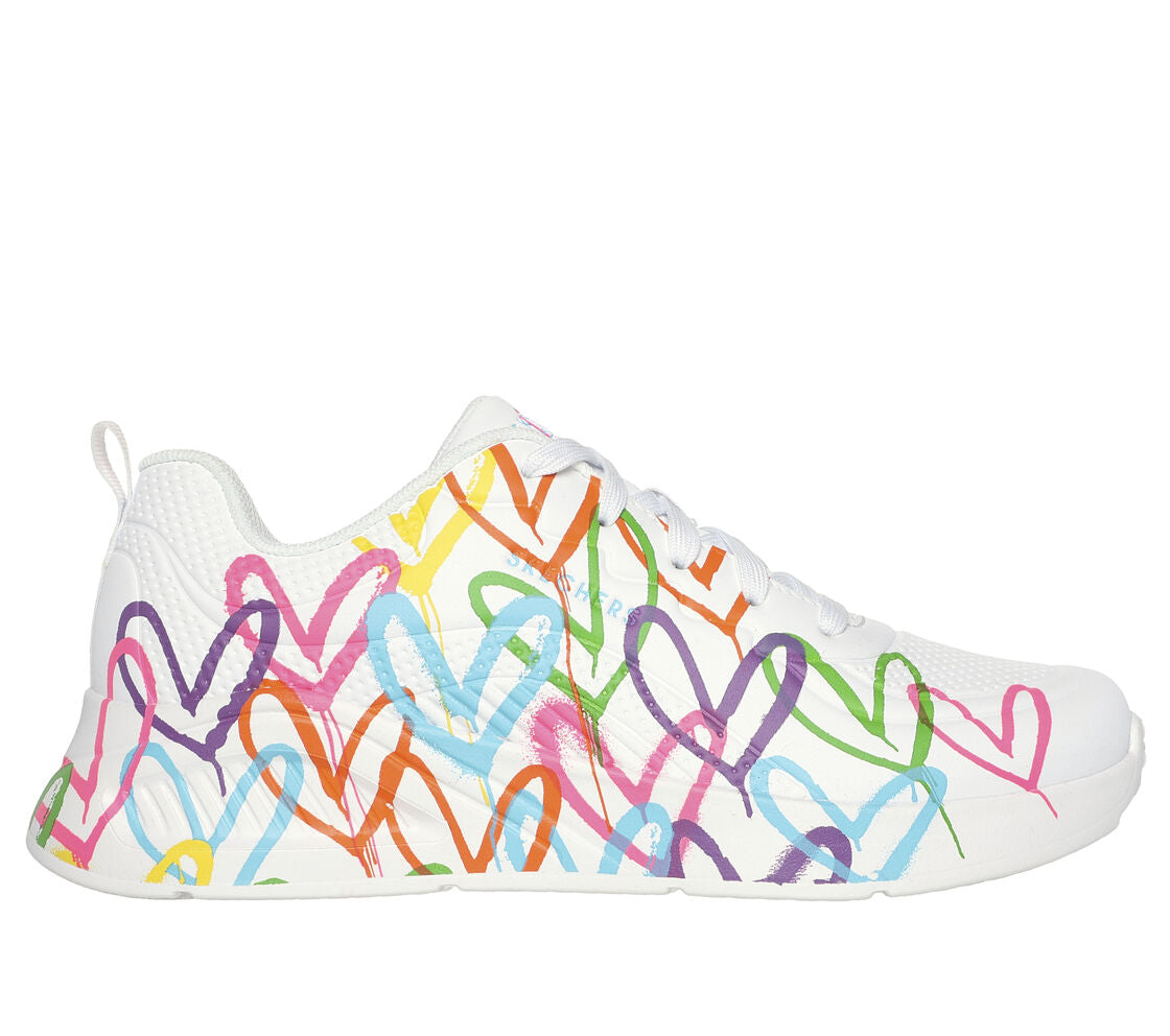 Skecher 177977 Uno Heart of Hearts White Multi