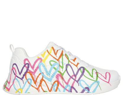 Skecher 177977 Uno Heart of Hearts White Multi
