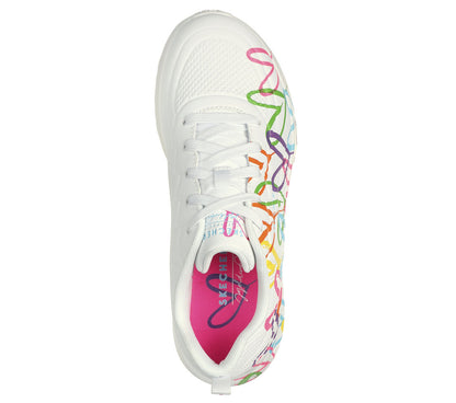 Skecher 177977 Uno Heart of Hearts White Multi