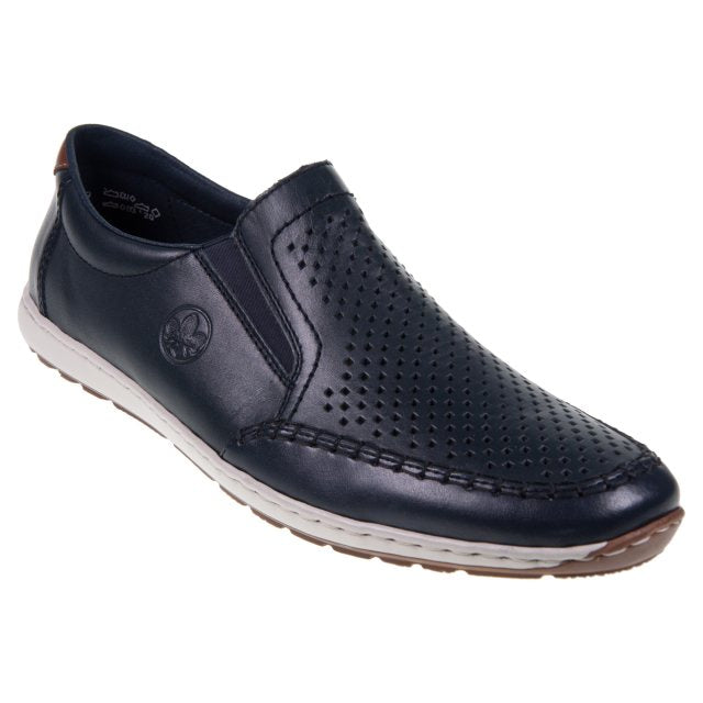 Rieker  08868-15 Mens Blue Slip on Shoe