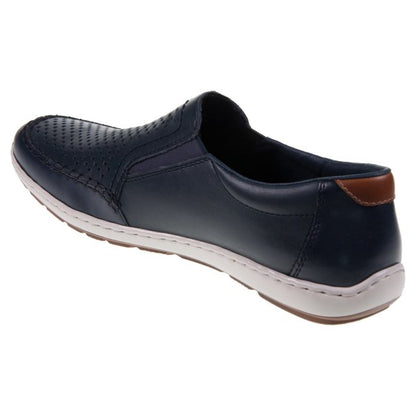 Rieker  08868-15 Mens Blue Slip on Shoe