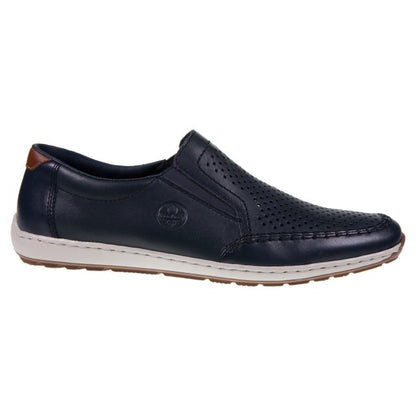 Rieker  08868-15 Mens Blue Slip on Shoe
