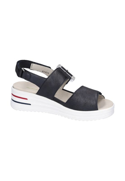 Waldlaufer 795006 198 194  H-Dina Navy Ladies Velcro Sandle