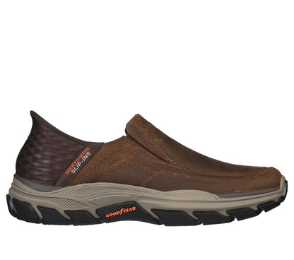 Skecher 204810 Mens Dark Brown Elgin Slip In Shoe