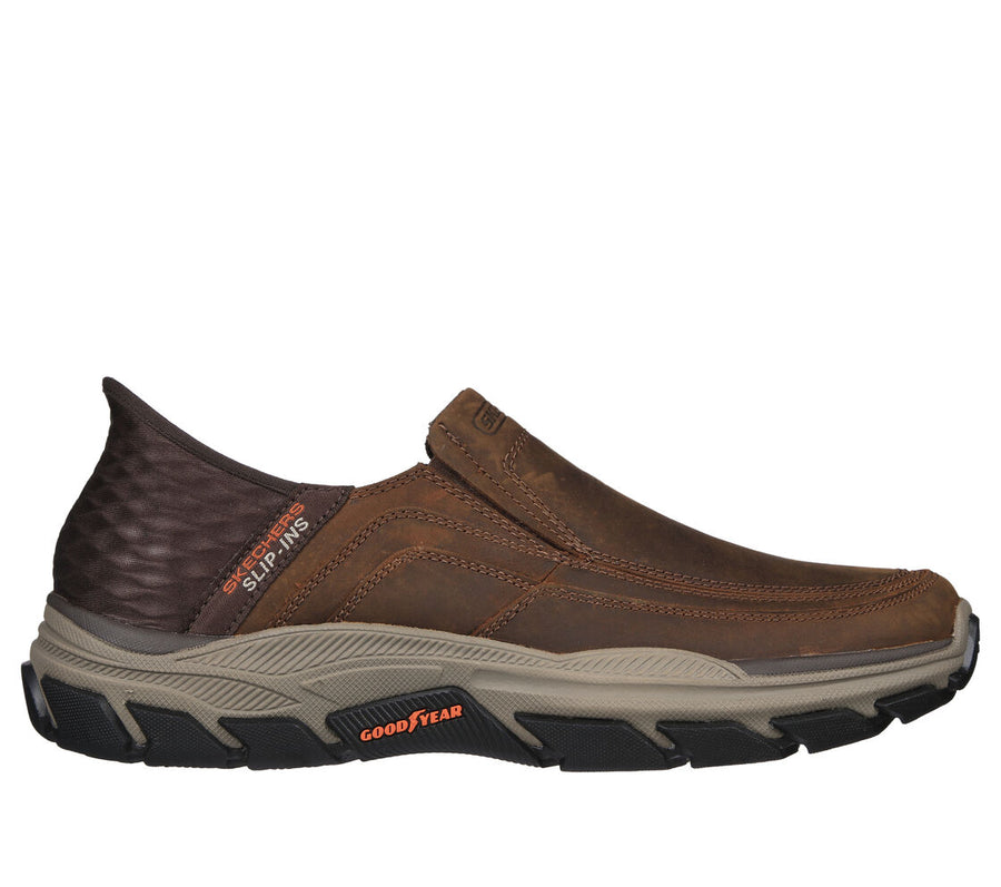 Skecher 204810 Mens Dark Brown Elgin Slip In Shoe