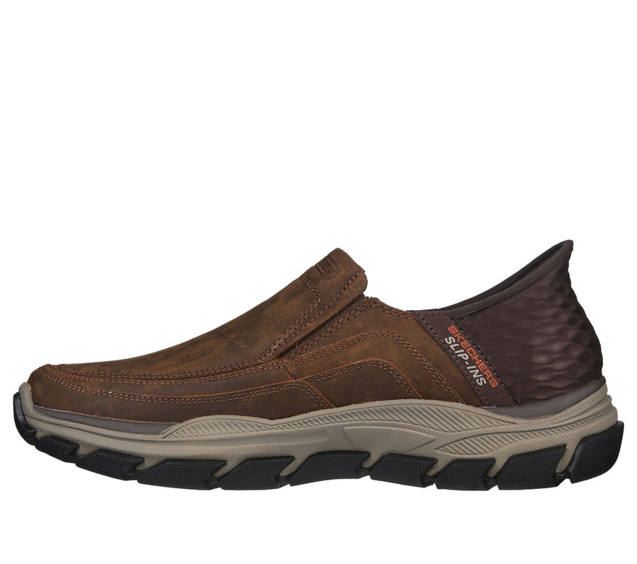 Skecher 204810 Mens Dark Brown Elgin Slip In Shoe