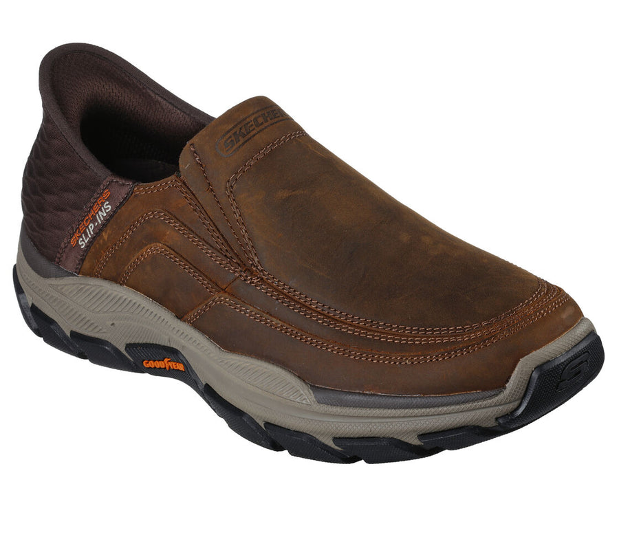 Skecher 204810 Mens Dark Brown Elgin Slip In Shoe