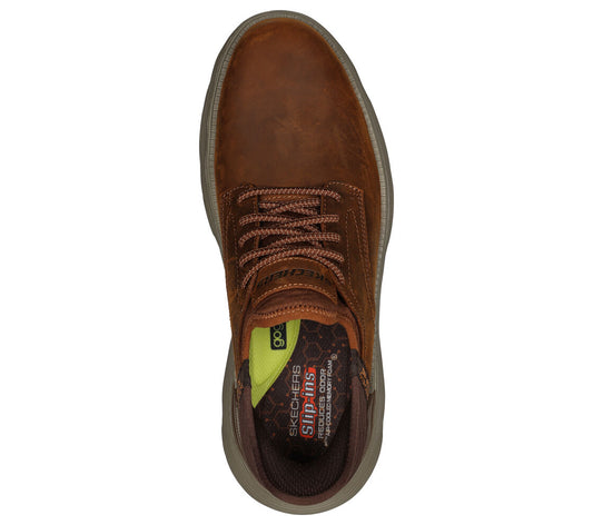 Skecher 205046 Mens Slip-In Garza-Gervin Dark Brown