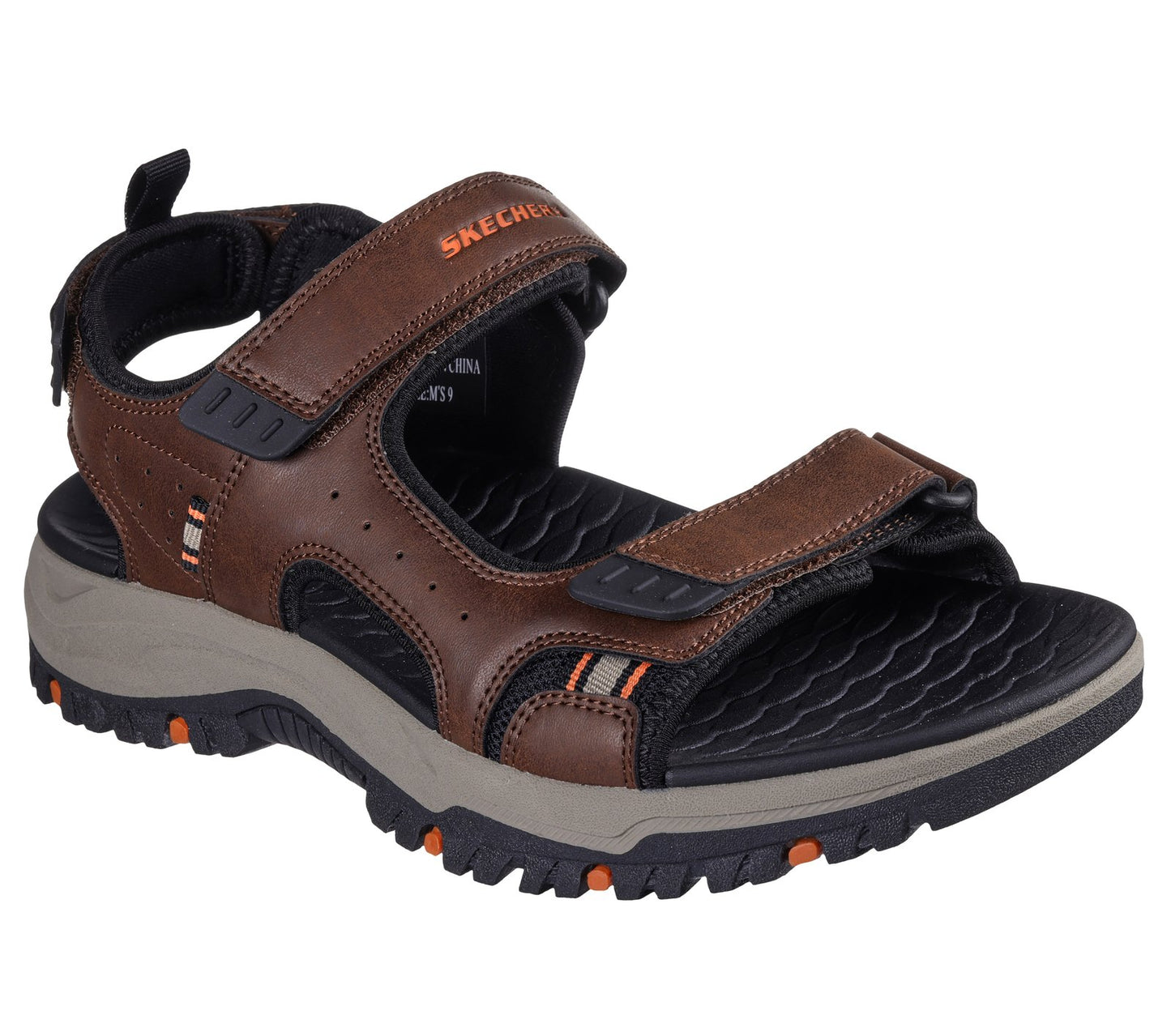 Skecher 205139 Mens Brown/Black Sandal