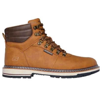 Skecher Mens 205623 Corado Waterproof Relaxed Fit Tan Boot