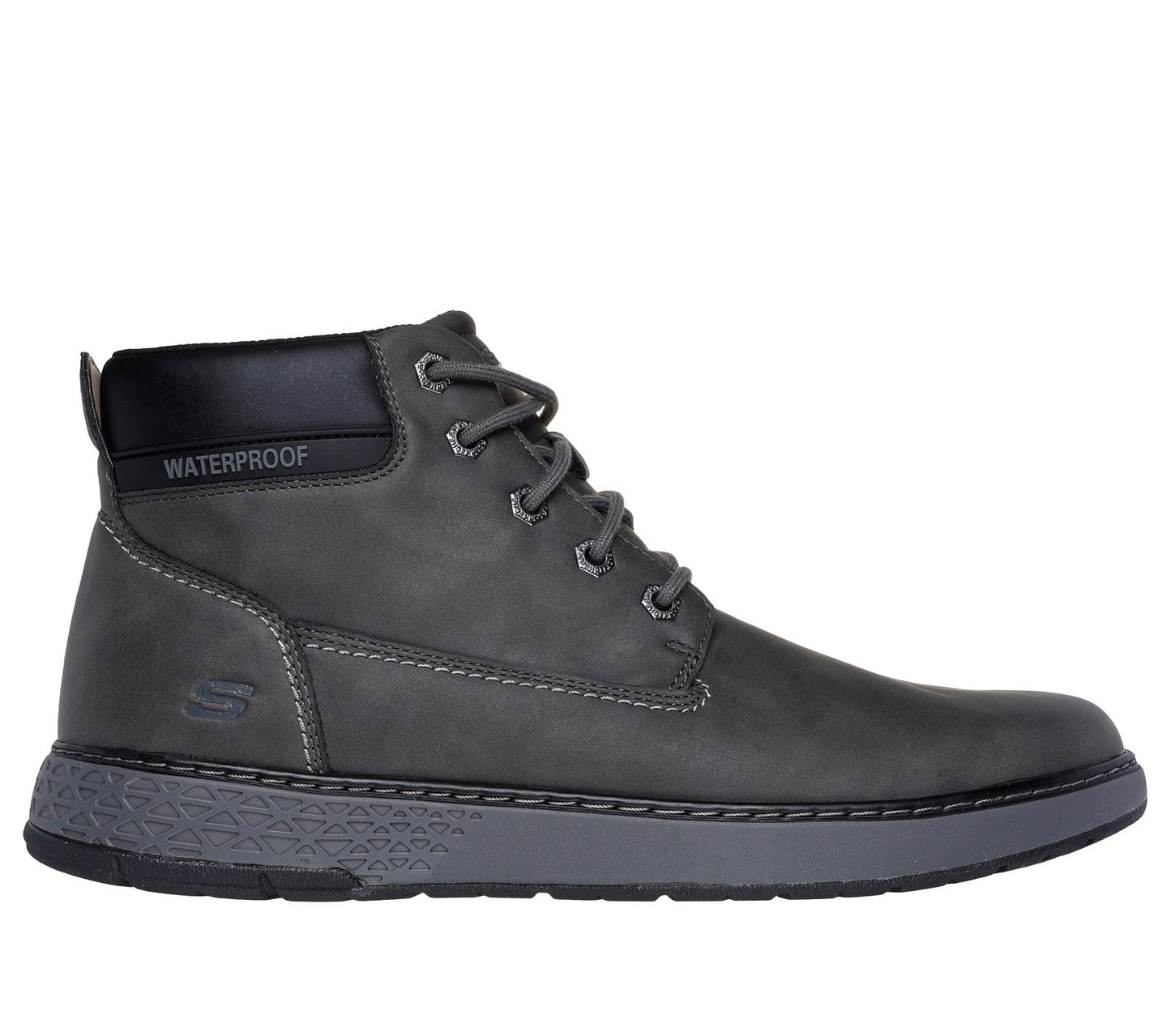 Skechers 205235 Mens Relaxed fit Charcoal waterproof garlan-deno boot