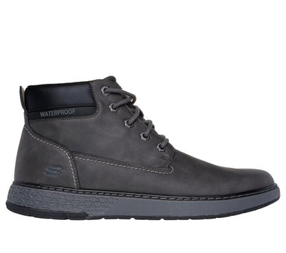 Skechers 205235 Mens Relaxed fit Charcoal waterproof garlan-deno boot