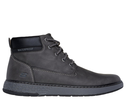 Skechers 205235 Mens Relaxed fit Charcoal waterproof garlan-deno boot